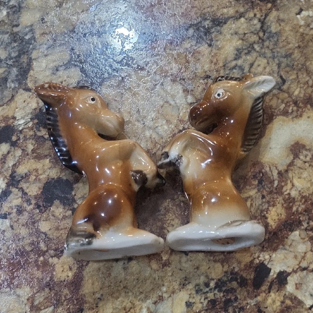 Salt & Pepper Shakers Donkey Set Japan